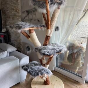 kratzbaum-scratchy-grauer-fellbezug