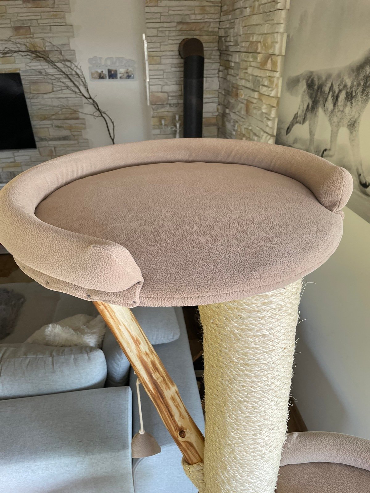 Katzenkratzbaum in Lederoptik XXL groß