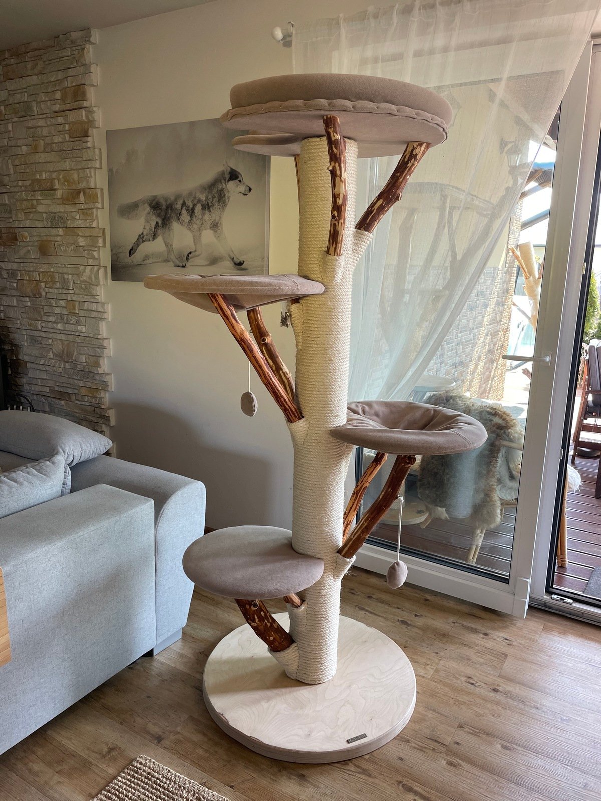 Kratzbaum mit Sandoptik