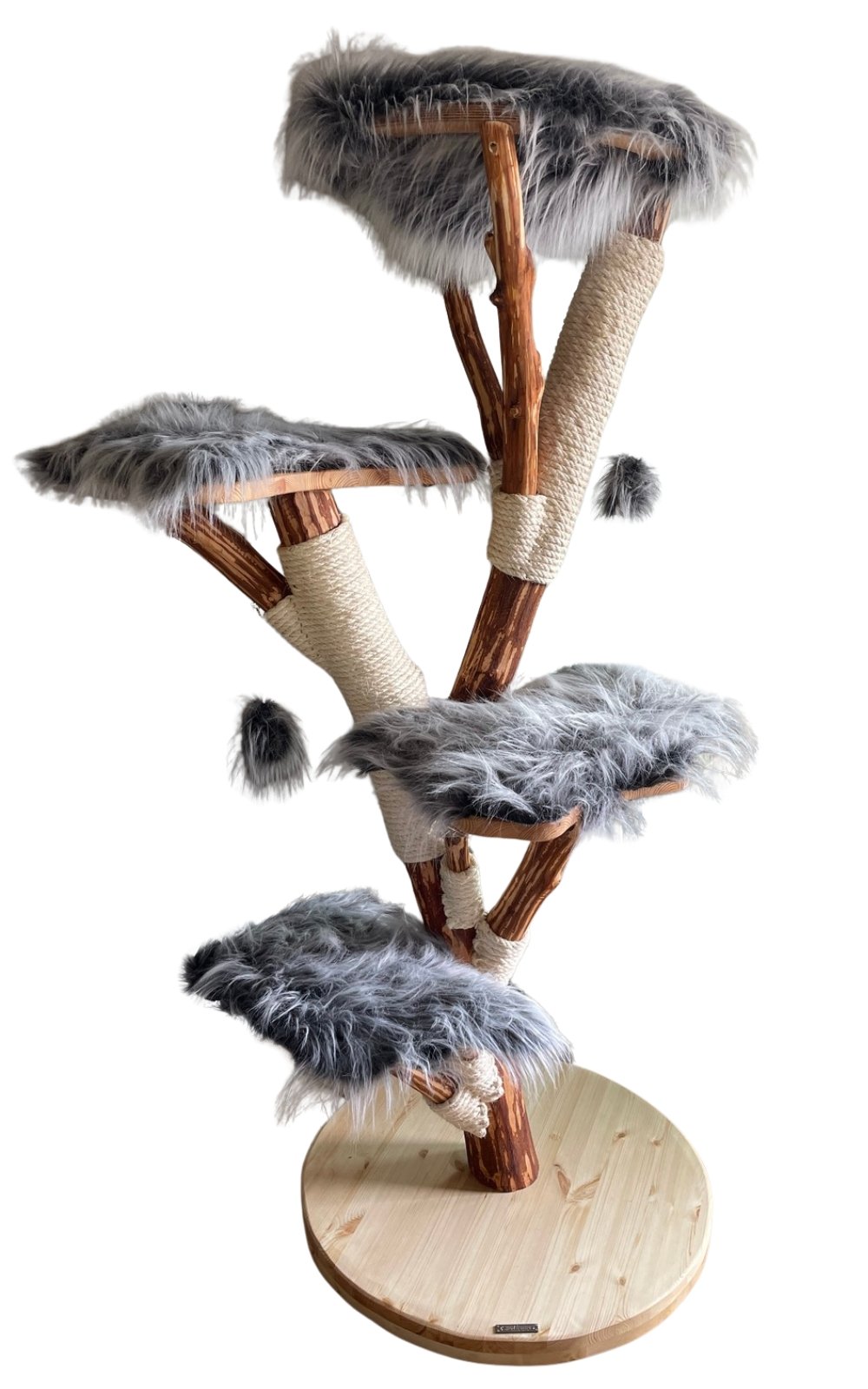 SCRATCHY Kratzbaum - grauer moderner stilvoller Baum für schwere Katzen