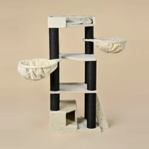 großer Kratzbaum creme schwarz