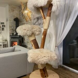 weißer Bezug Katzenbaum