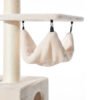 Katzenkratzbaum Sivas in Creme mit Treppe und Liegeplätzen – Höhe 247–275 cm