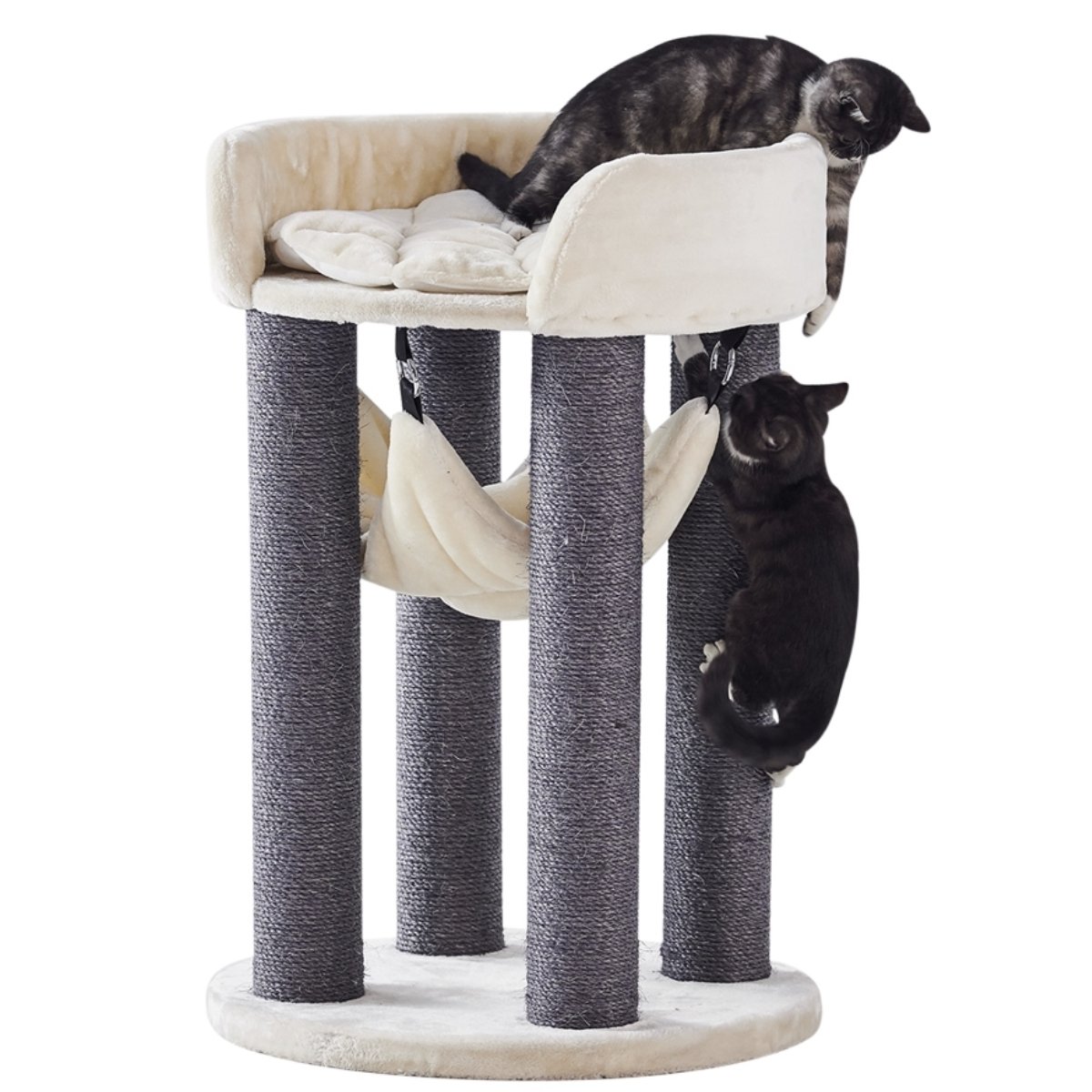 Kratzbaum ELA in Cream mit Ø 60 cm Bodenplatte und 89 cm Höhe