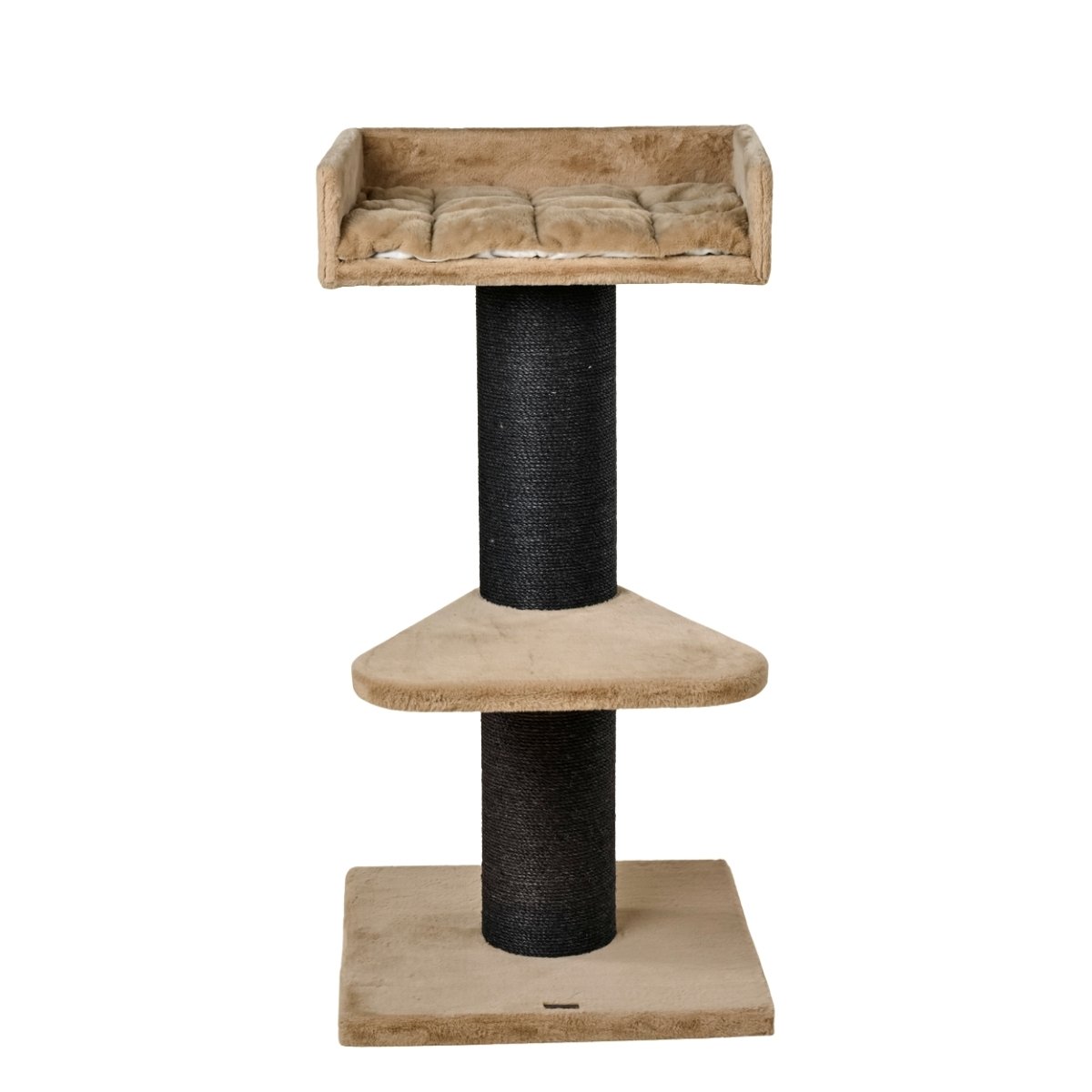 Kratzbaum Maine Coon Lounge Teddy 120 cm in Cappuccino mit dicken Sisalstämmen