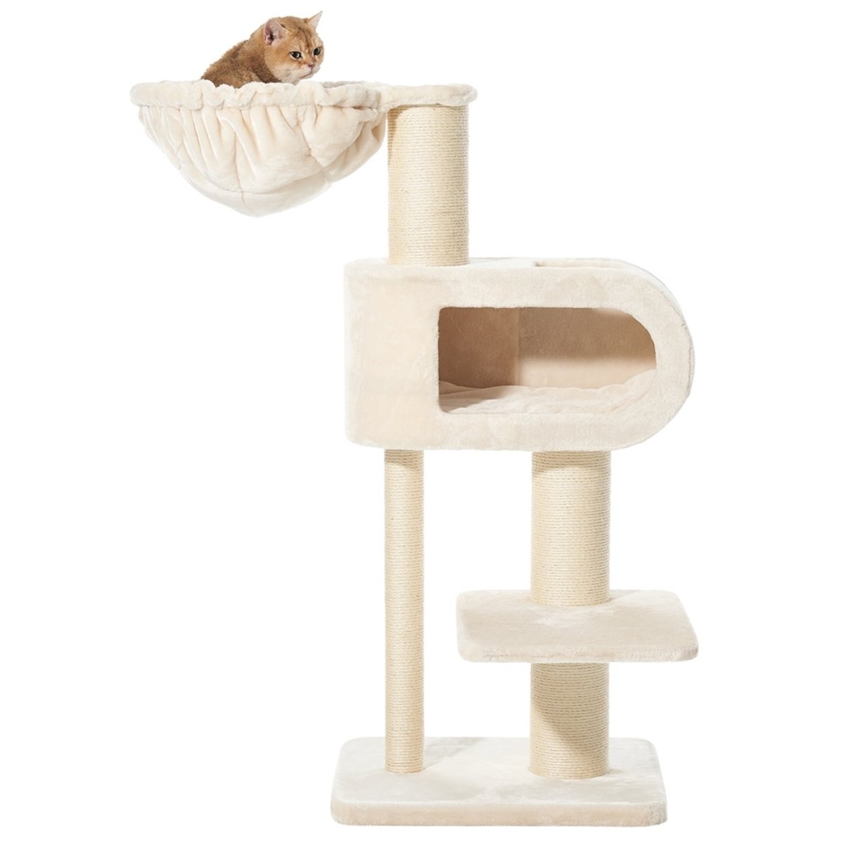 Kratzbaum für Katzen TOVE cream mit Sisalstämmen