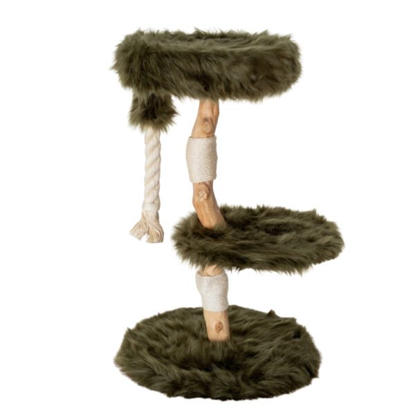 kratzbaum-waldgruen-85-cm-2-sisalstangen-spielseil-und-kuschelkissen