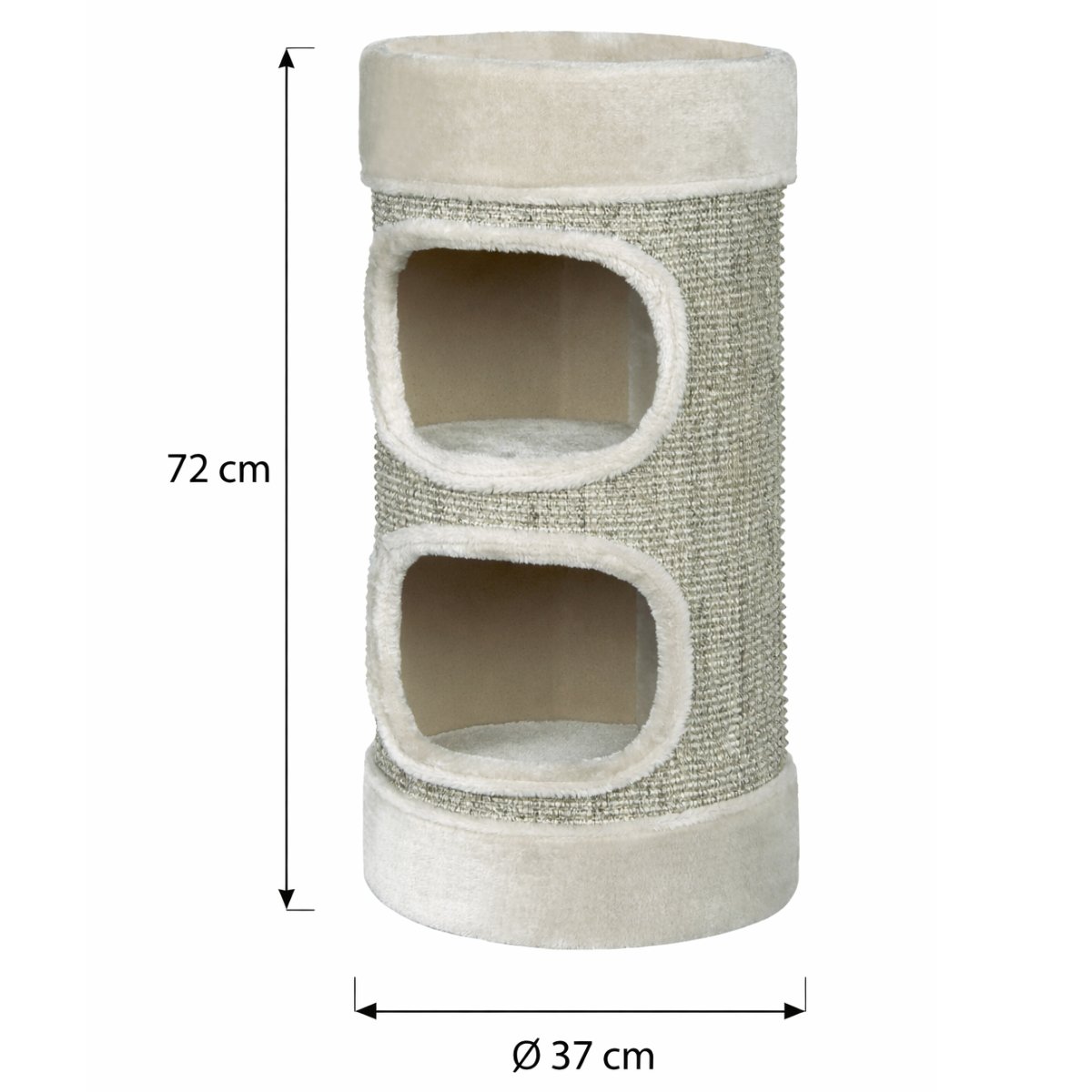Kratztonne hellgrau und beige mit 2 Liegeflächen