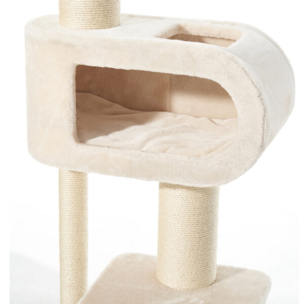 Moderner Katzenkratzbaum TOVE cream mit Höhle