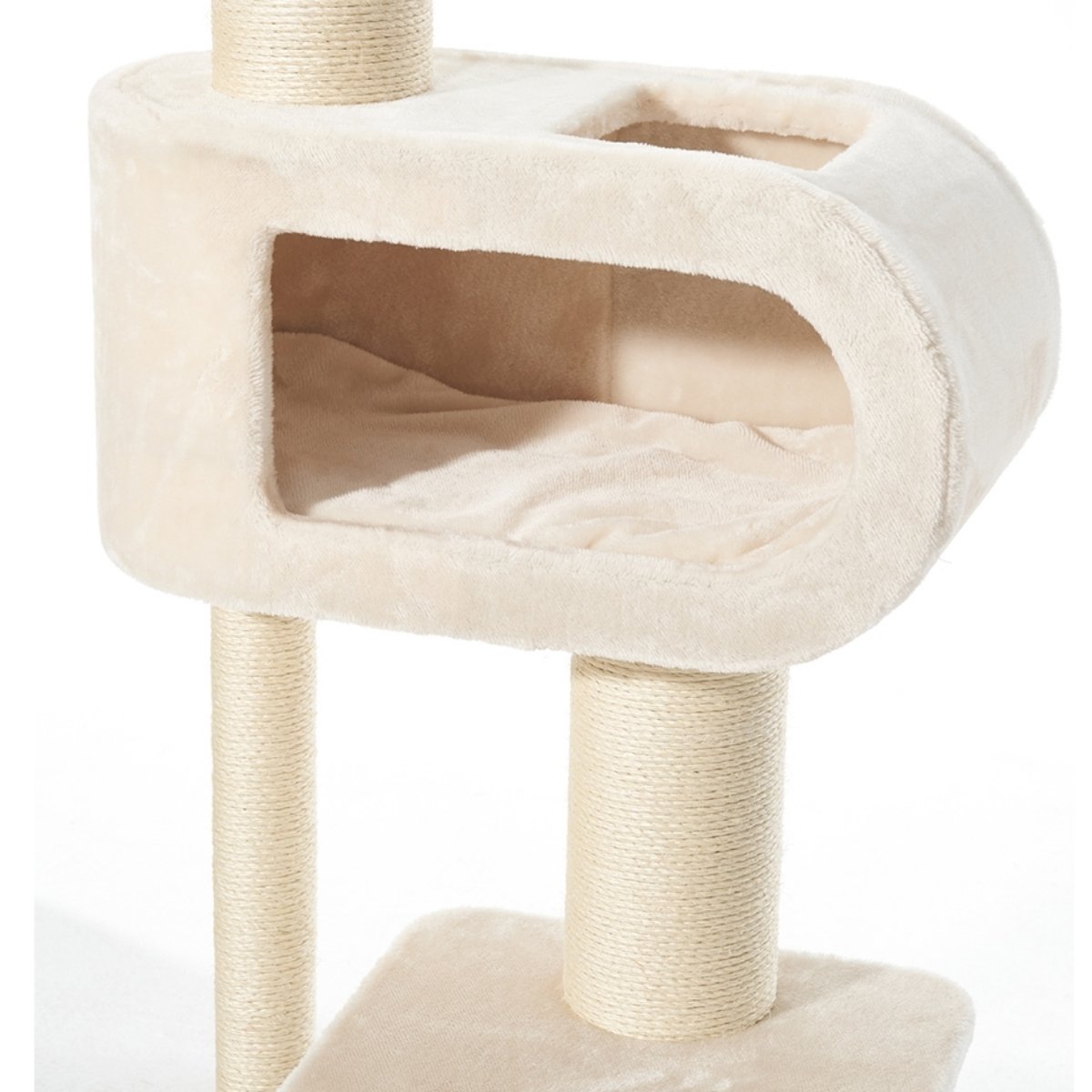 Moderner Katzenkratzbaum TOVE cream mit Höhle