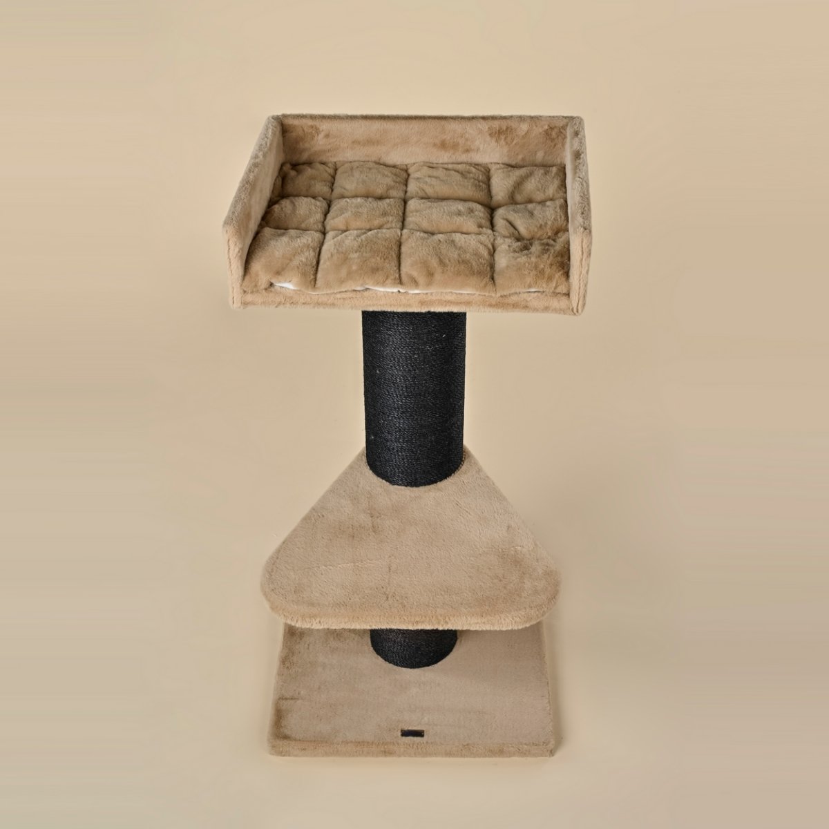 RHR Pets Kratzbaum Maine Coon Lounge Cappuccino 120 cm mit XXL Lounge und Sisalstämmen