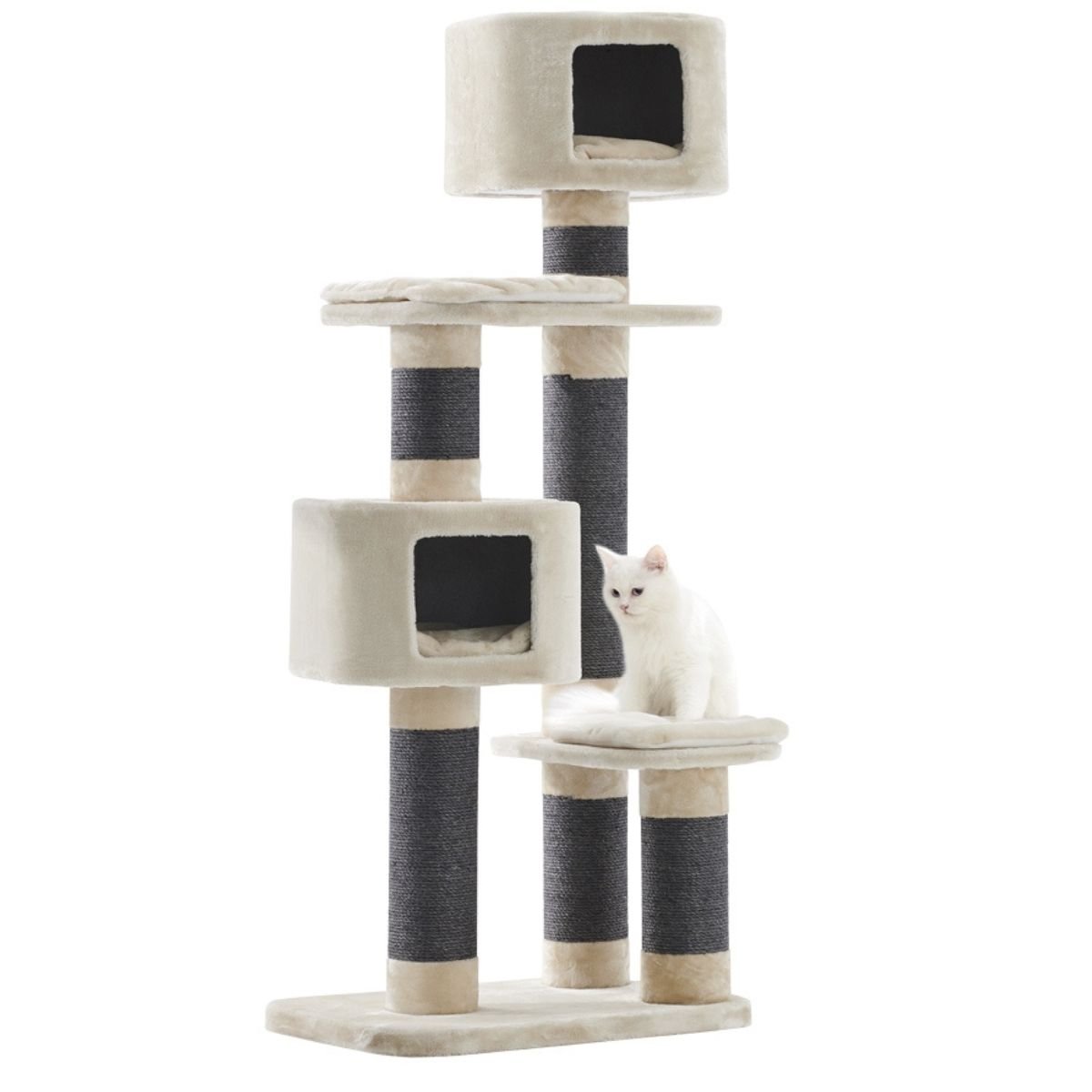 creme beiger Kratzbaum für Katzen