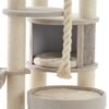 165cm hoher Katzenbaum creme