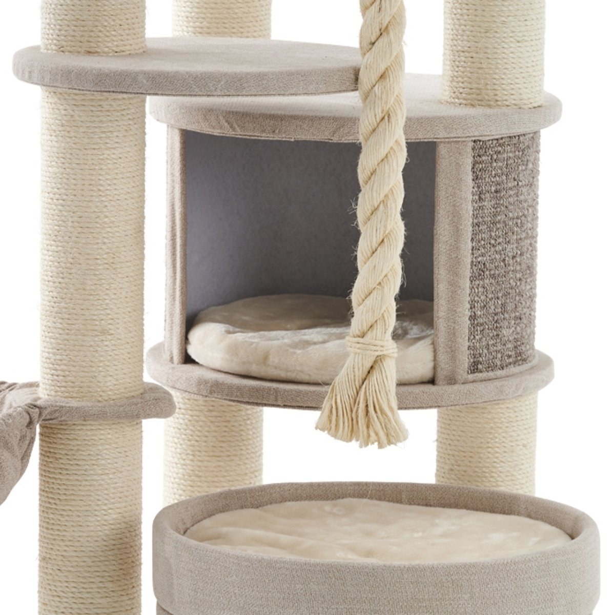 165cm hoher Katzenbaum creme