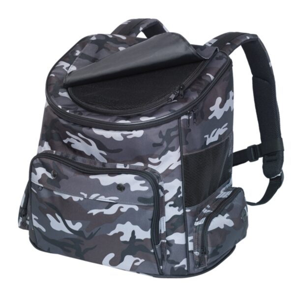 Camouflage Katzenrucksack grau