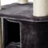 Katzenbaum mit Höhle in dunkelgrau