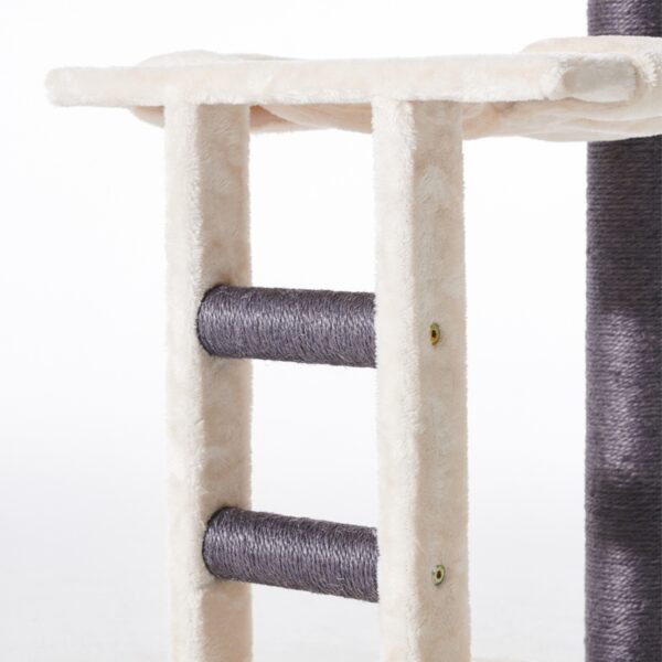 Katzenbaum modern mit Leiter beige