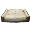 Katzenbett wasserabweisend in der Farbe braun und creme