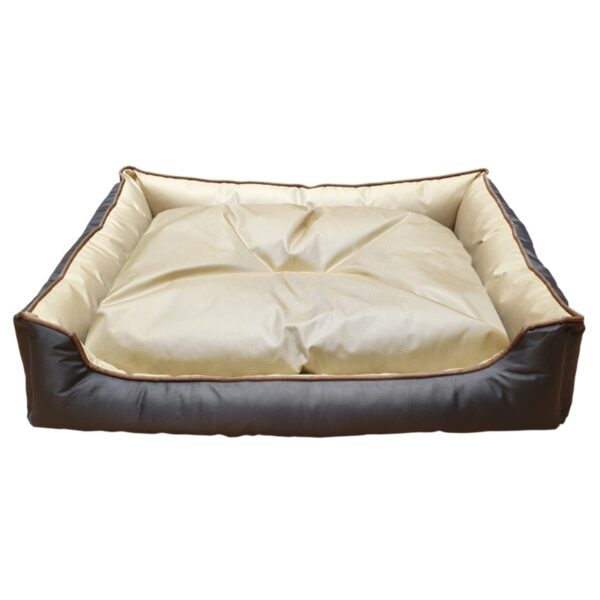 Katzenbett wasserabweisend in der Farbe braun und creme