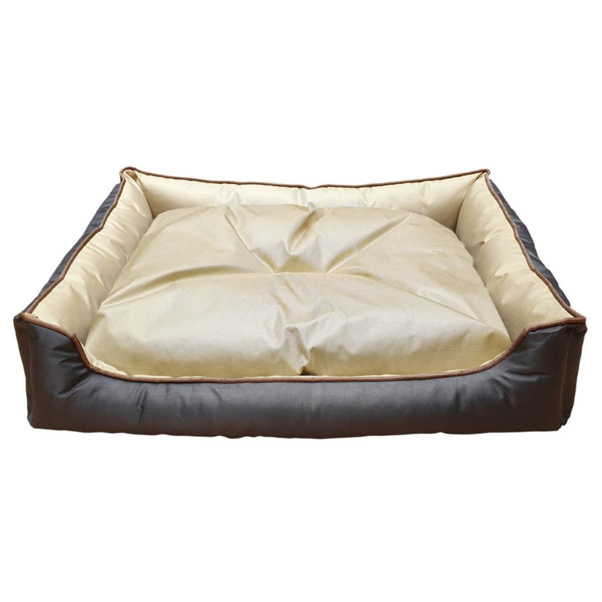 Katzenbett wasserabweisend in der Farbe braun und creme
