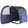 Katzenrucksack blau mit seitlicher Öffnung