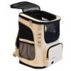Katzentransportrucksack in der Farbe beige