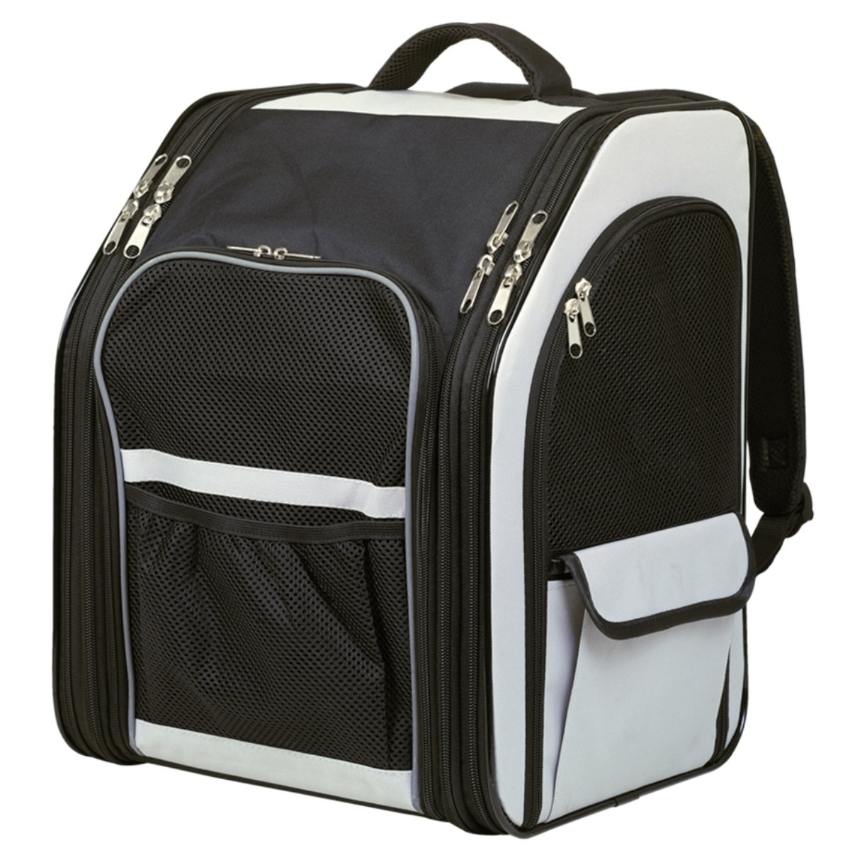 ausklappbarer Katzenrucksack schwarz