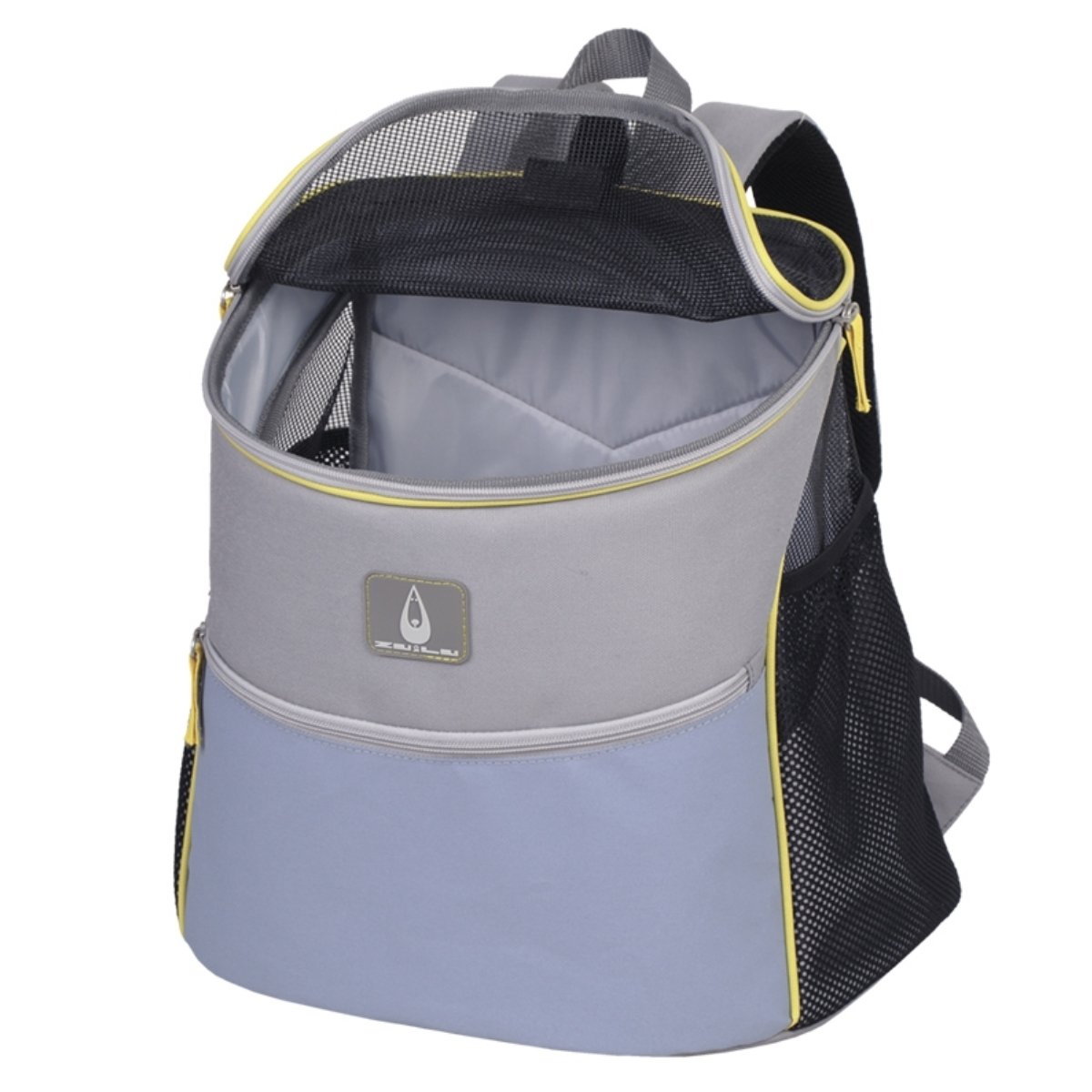 großer blauer Katzenrucksack
