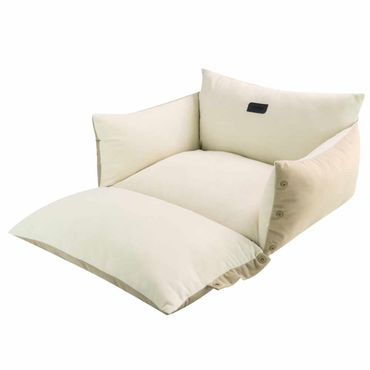modernes Katzenbett in Farbe natur cream