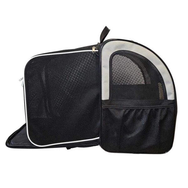 schwarzer Katzenrucksack groß ausziehbar