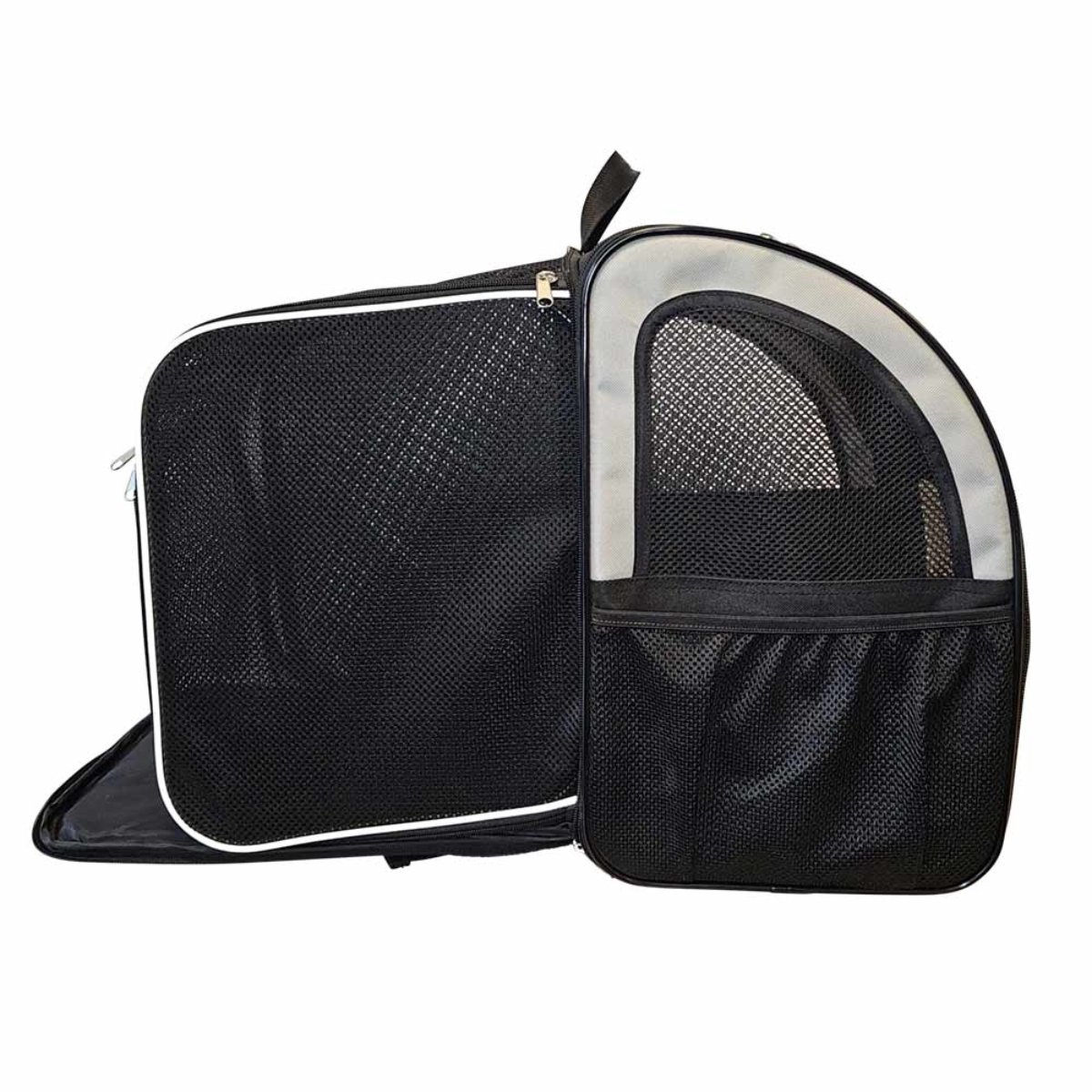schwarzer Katzenrucksack groß ausziehbar