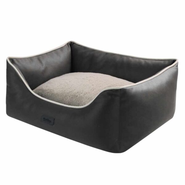 schwarzes gemütliches Bett für Katzen
