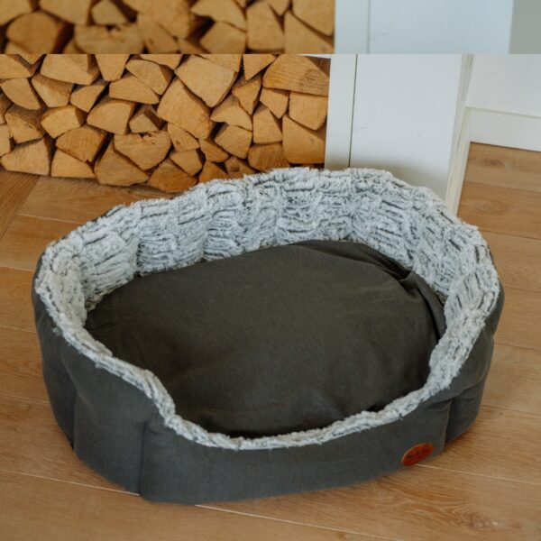 waschbares Katzenbett in der Farbe grau