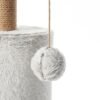 weiß grauer Kratzbaum mit Spielball
