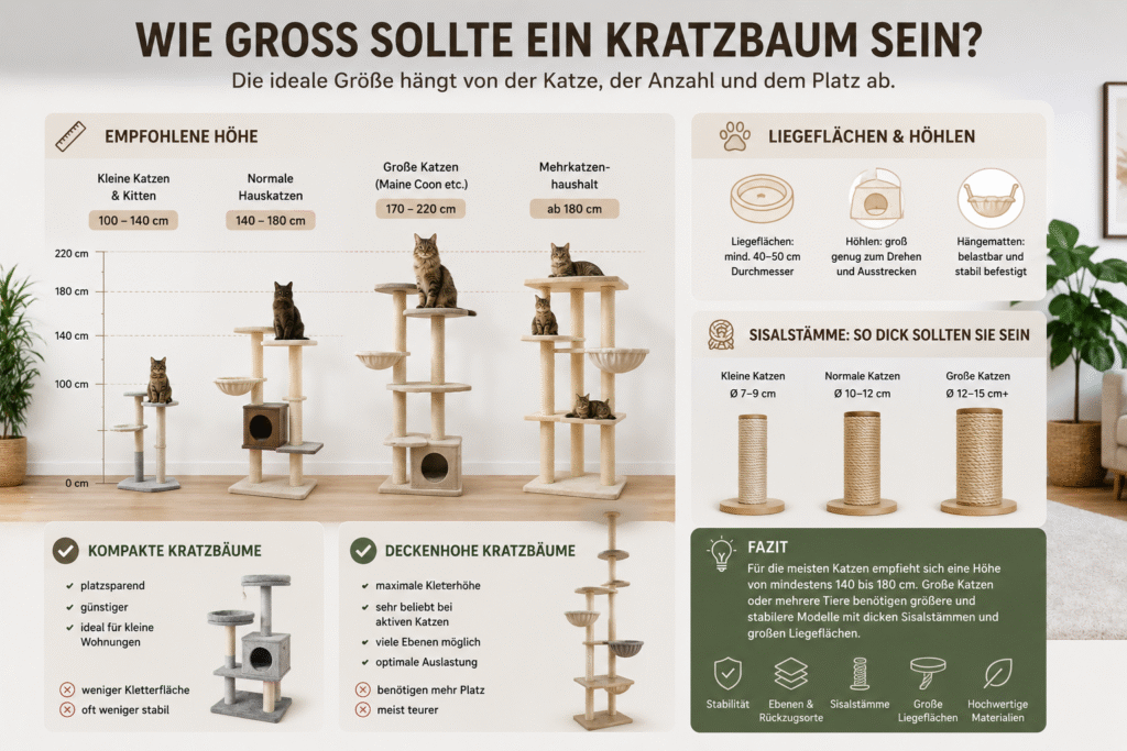 wie groß sollte ein Kratzbaum sein