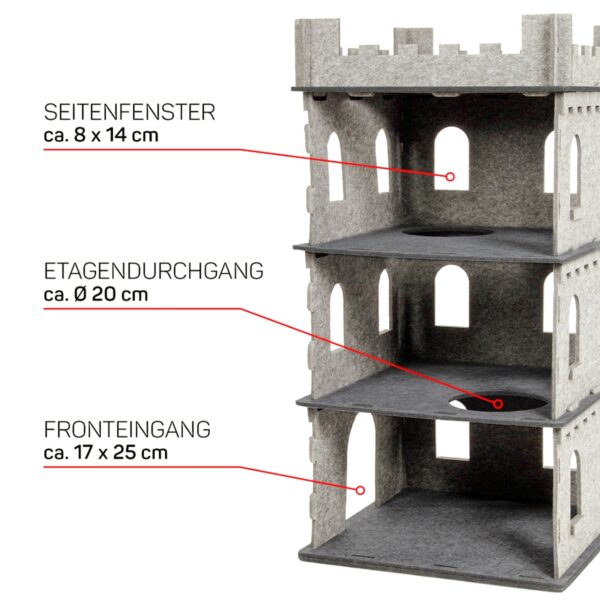 Burg für Katzen in beige