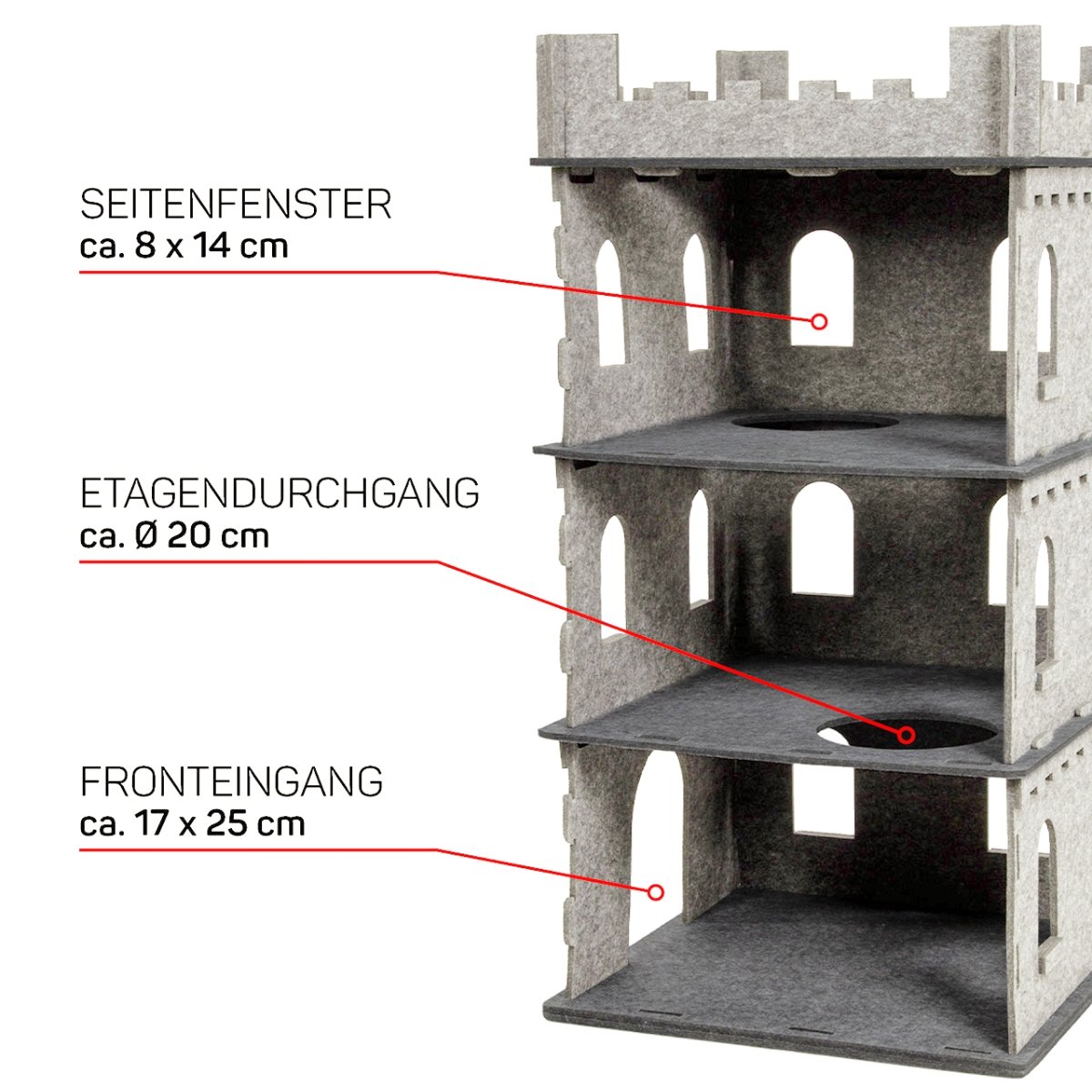 Burg für Katzen in beige