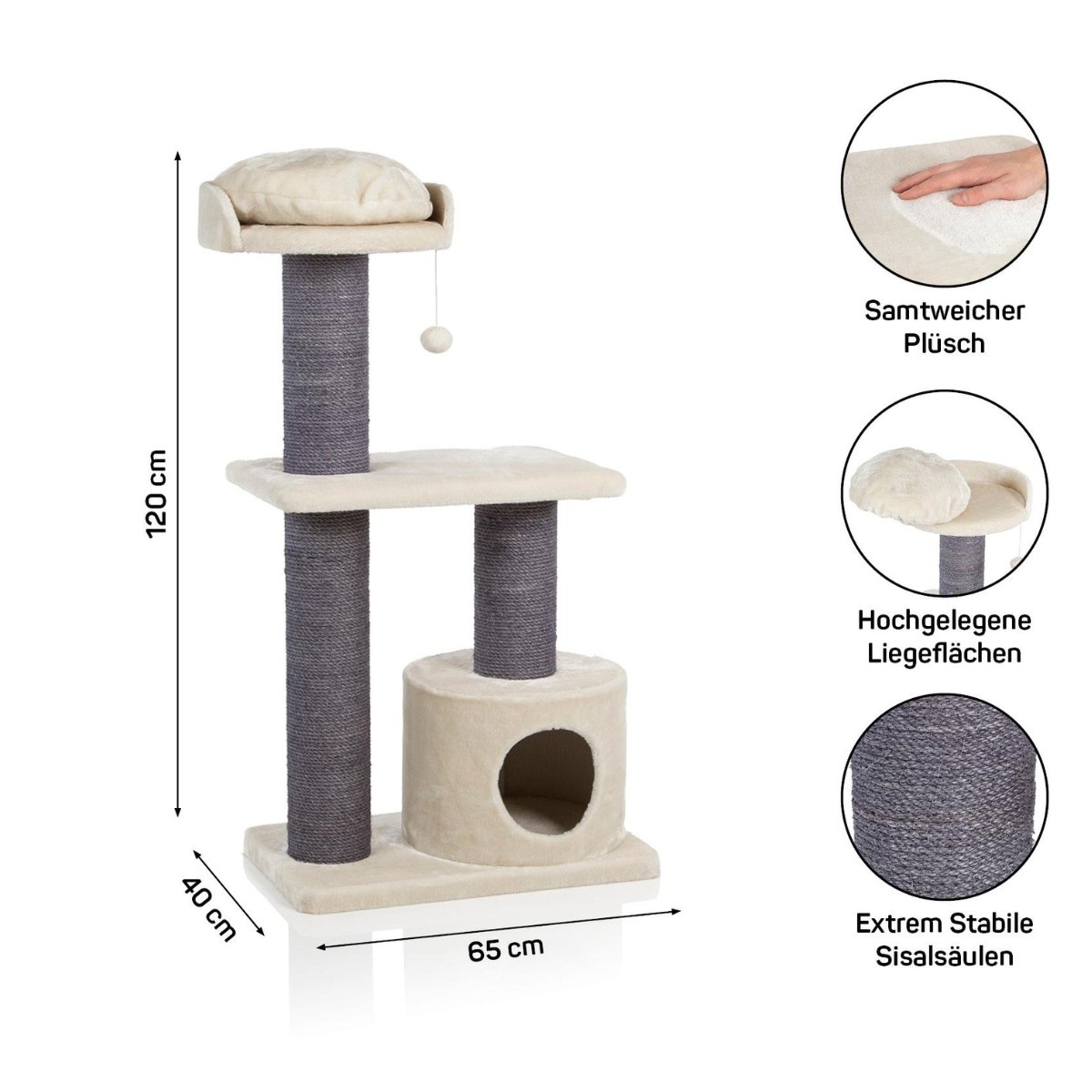 Katzenbaum beige