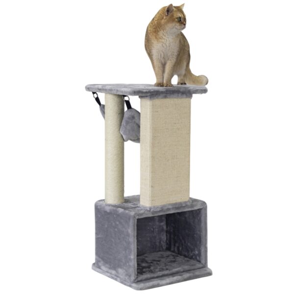 Katzenkratzbaum grau