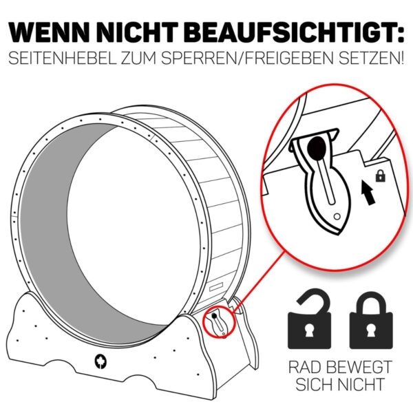 Katzenlaufrad fixierung