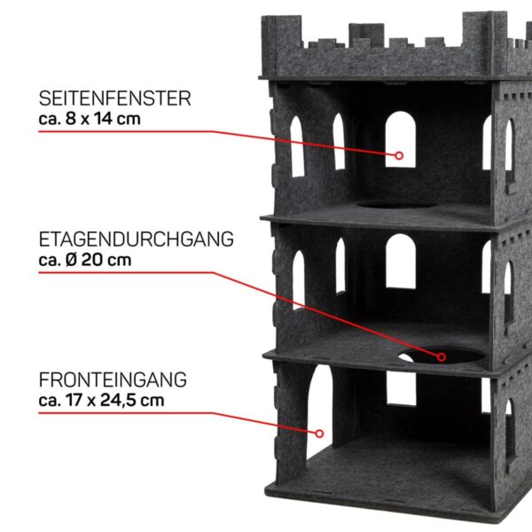 Katzenschloss dunkelgrau