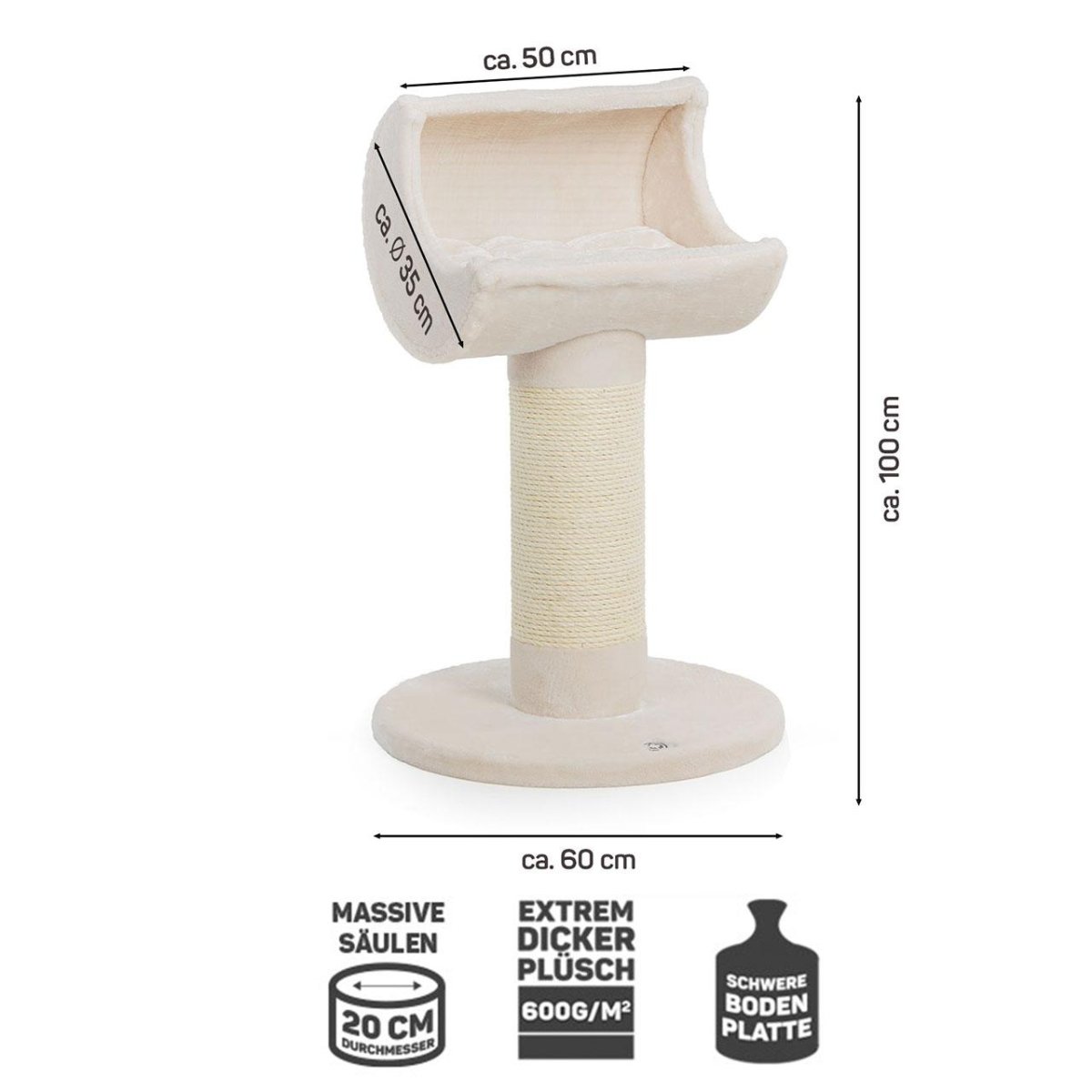 Kratzbaum klein beige