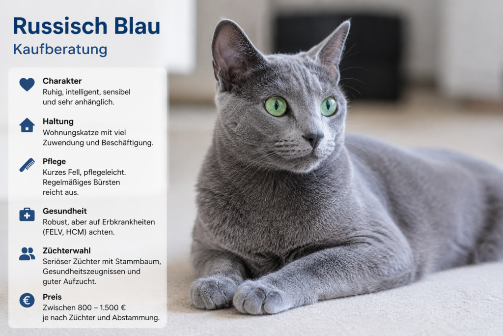 Russisch blau Katze
