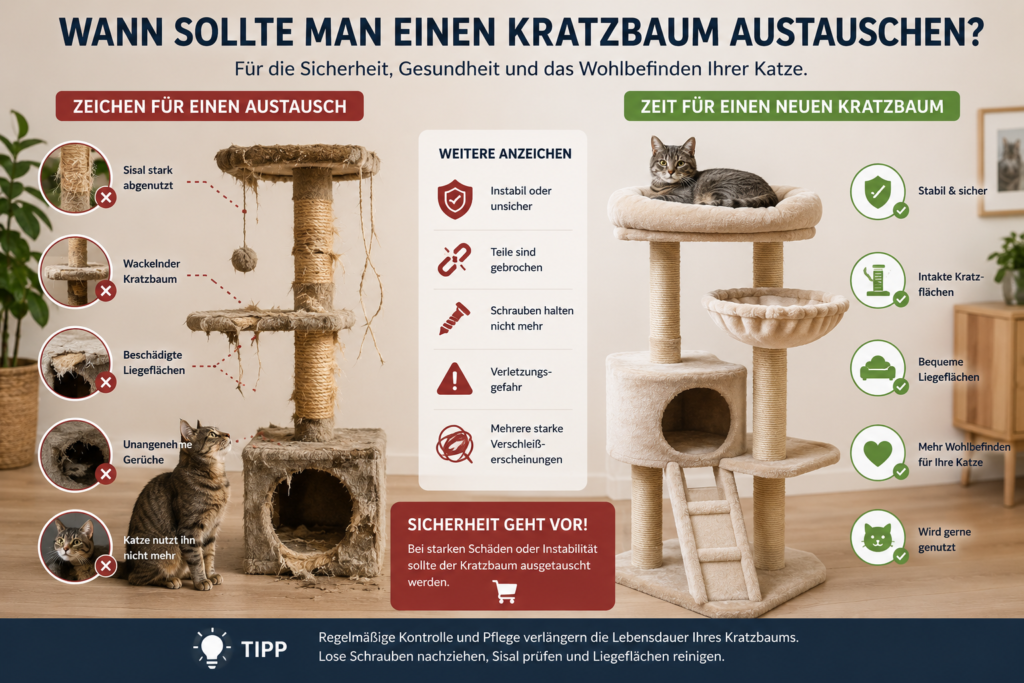 Wann sollte ein Kratzbaum ausgetauscht werden