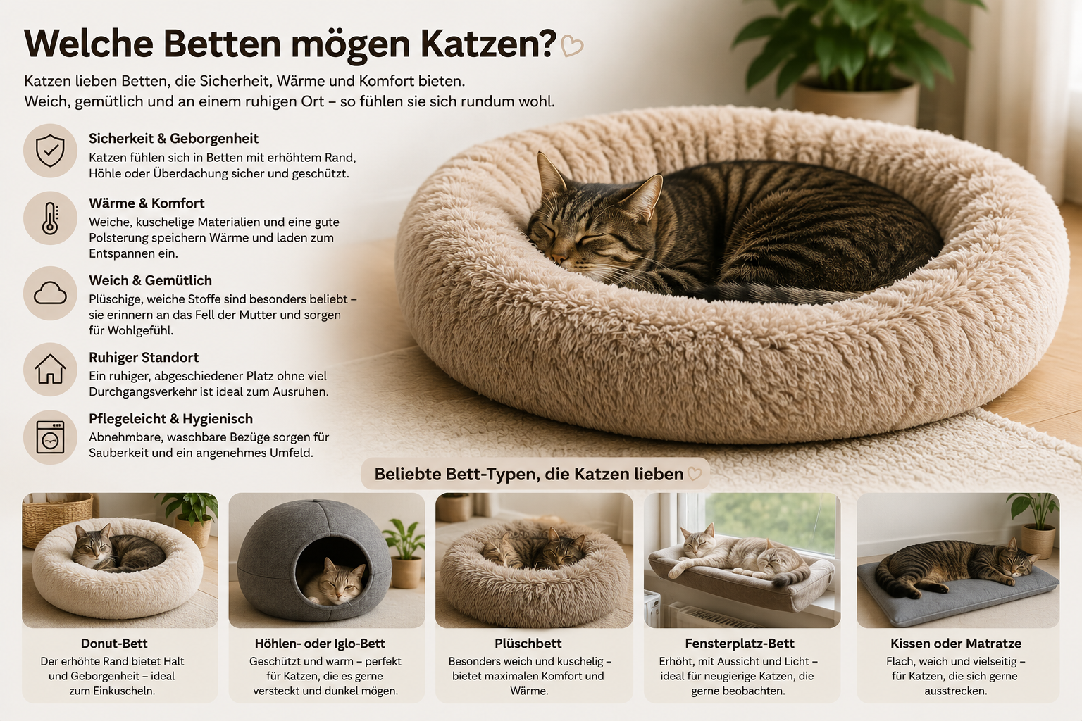 Welches Bett mögen Katzen?