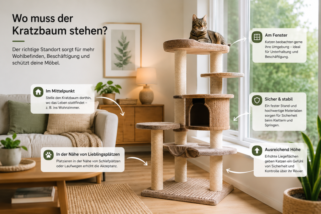 Wo muss der Kratzbaum stehen
