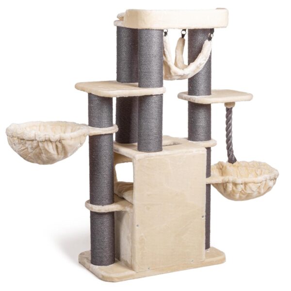 großer Kratzbaum beige