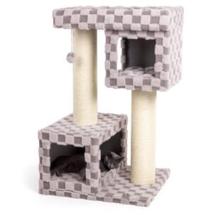 canadiancat-kratzbaum-klein-mit-schachbrettmuster-clifton-68x58x107cm-hoch