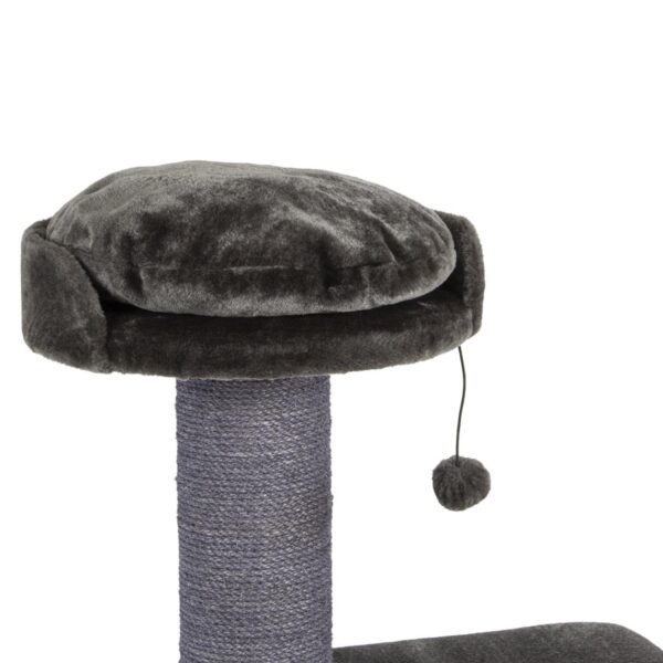 schwarzer Katzenbaum mit großen Liegeflächen