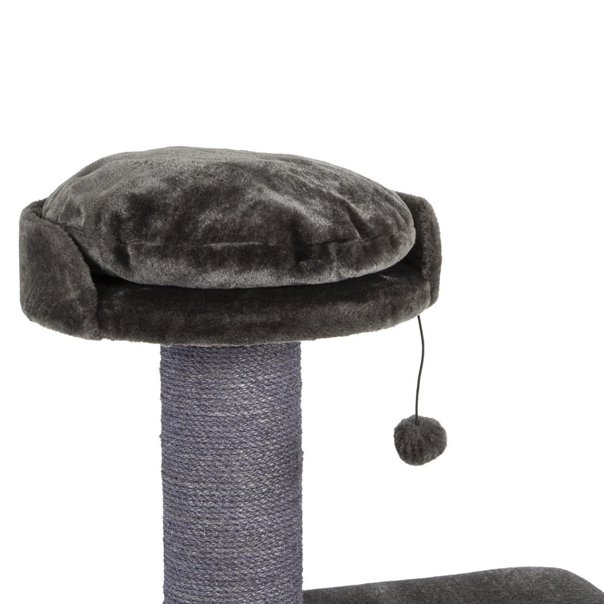 schwarzer Katzenbaum mit großen Liegeflächen